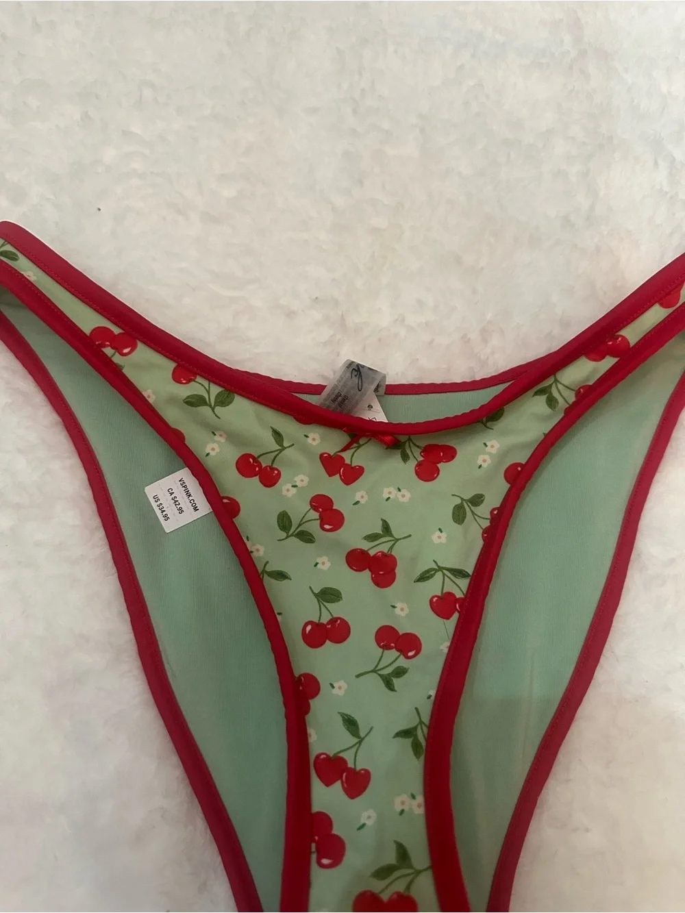 New! Frankie's Bikinis Cherry Print golden hour Bikini Bottoms 39177 - Picture 3 of 9